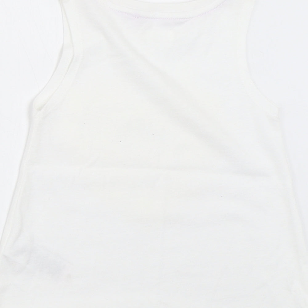 NEXT Girls White Basic Tank Size 3 Years