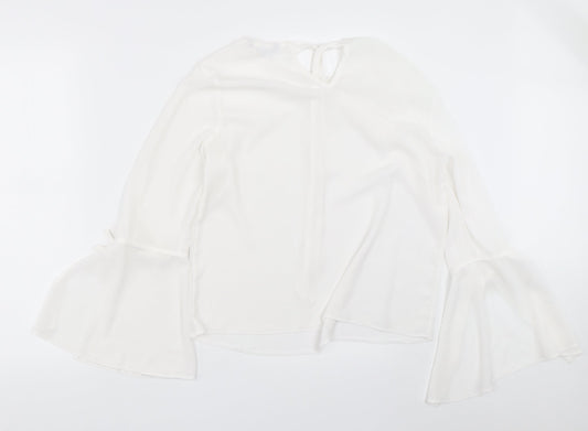 Womens UK Size 12 Red Herring White Basic Blouse