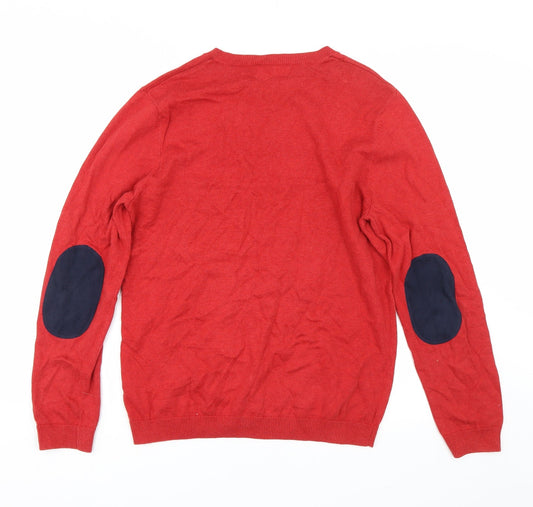 Topshop Mens Red Pullover Jumper Size M