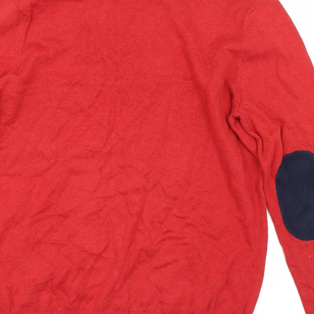 Topshop Mens Red Pullover Jumper Size M