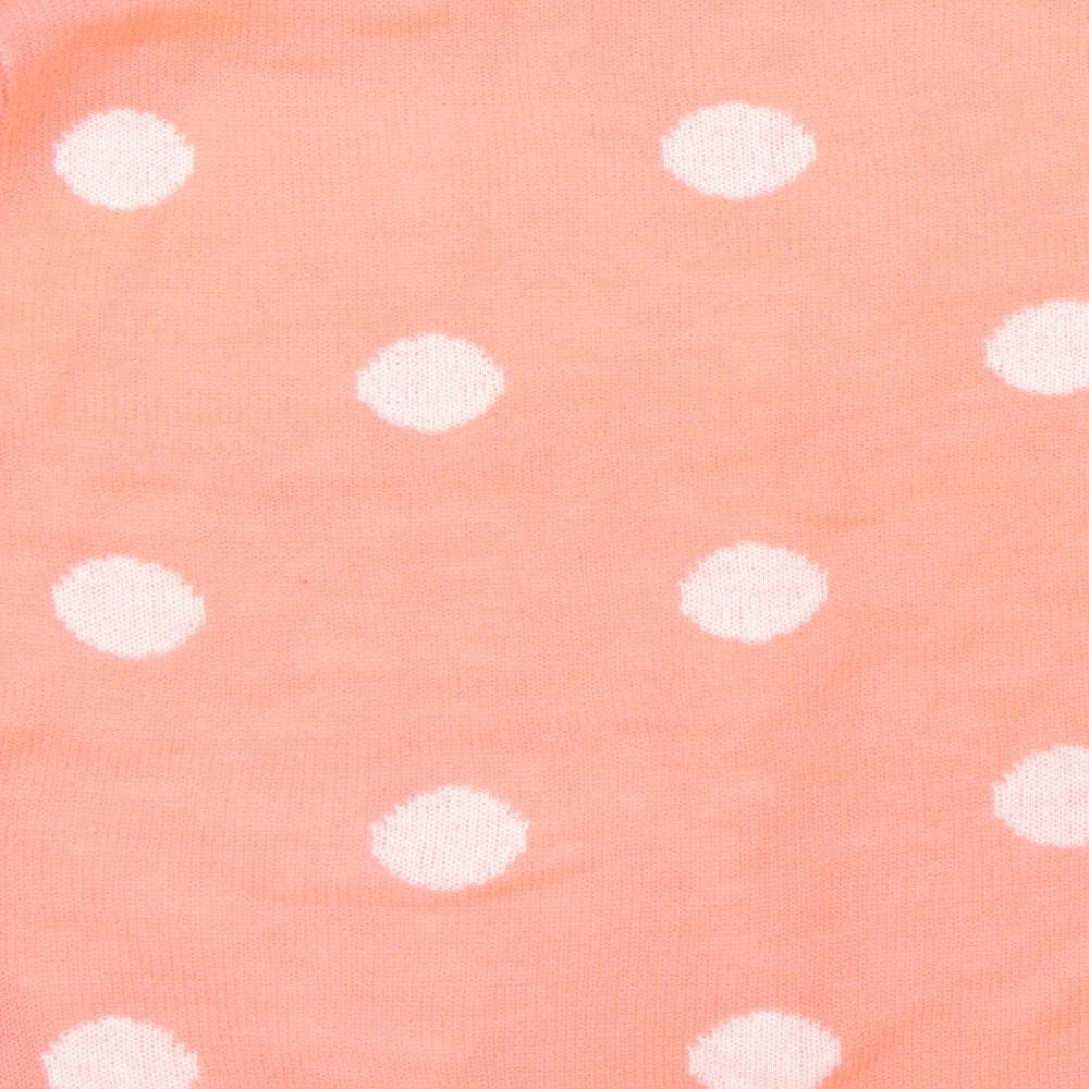 George Womens Orange Polka Dot Pullover Jumper Size 14