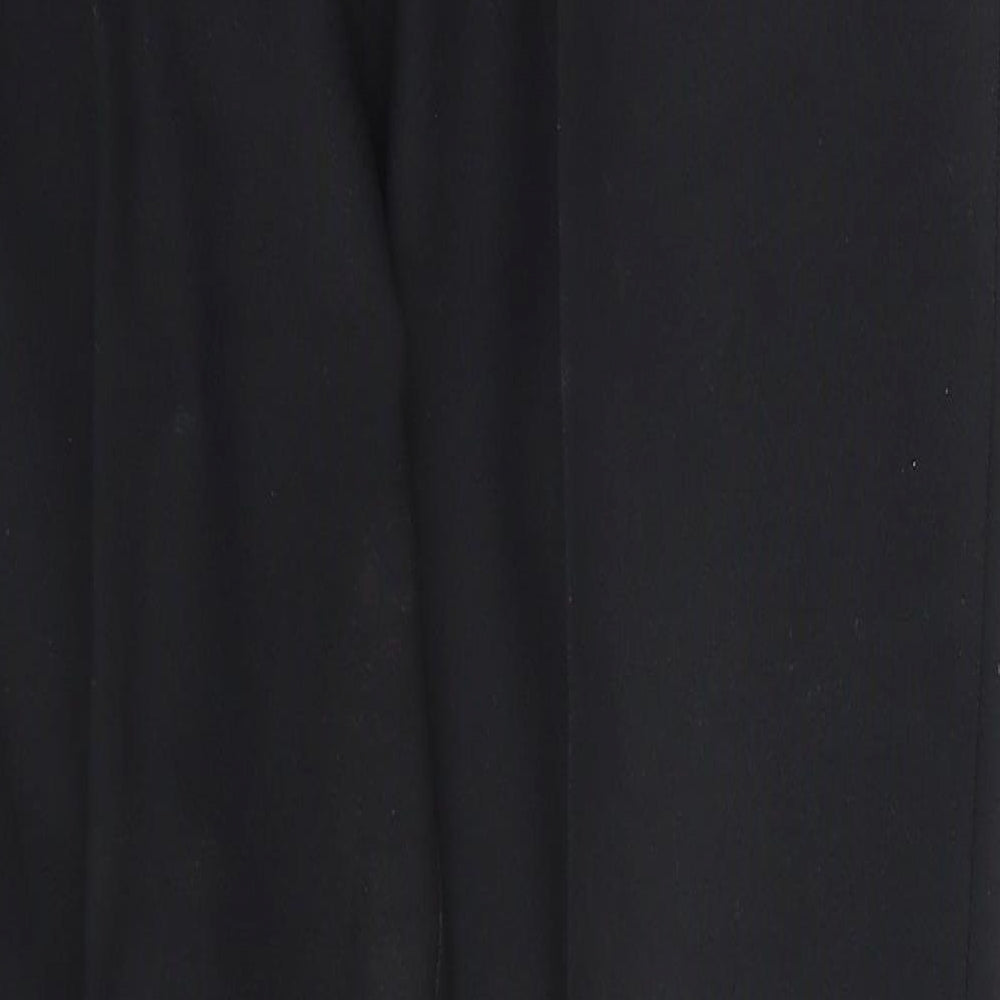 Womens UK Size 12 Preworn Regular Fit Black Trousers