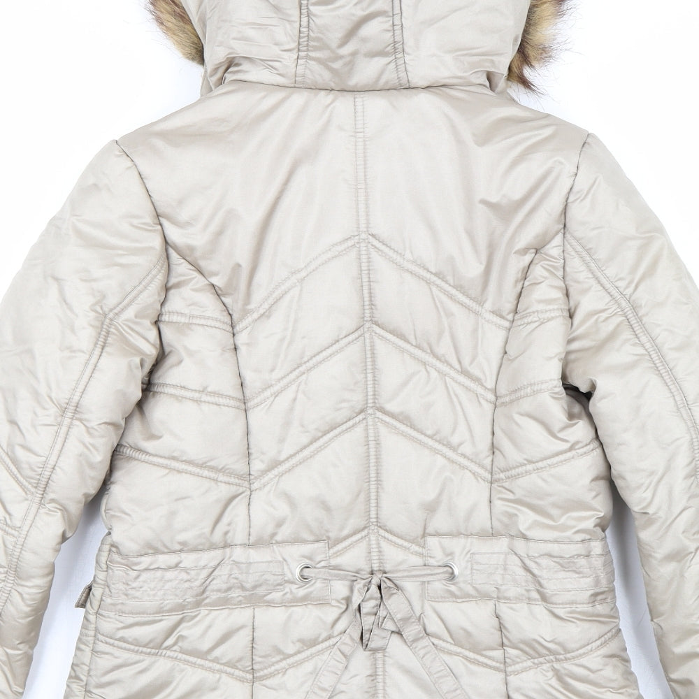 George Womens Gold Parka Coat Size 8