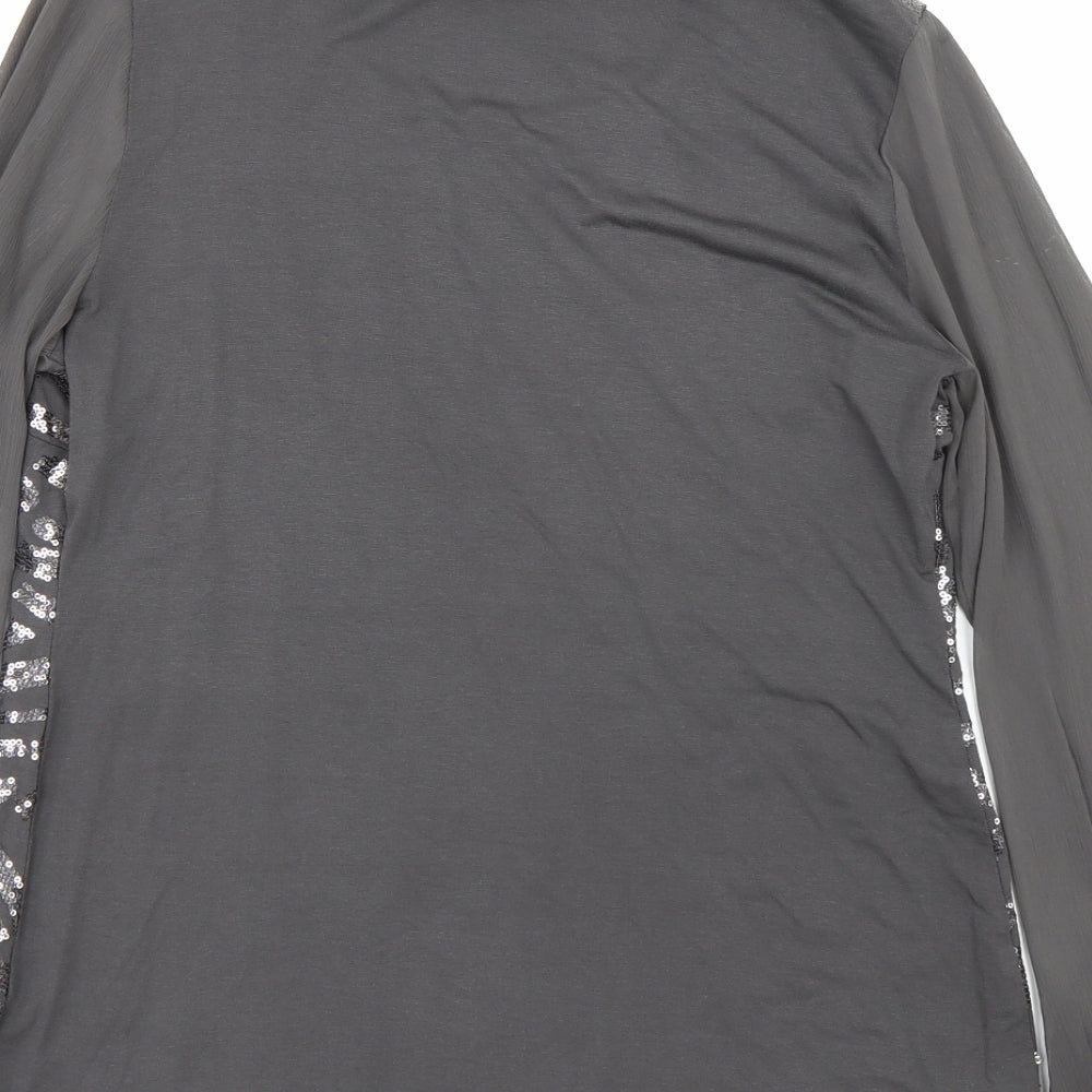 M&S Womens Grey Basic T-Shirt Size 10