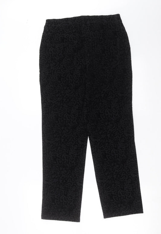 Womens UK Size 10 NEXT Regular Fit Black Trousers