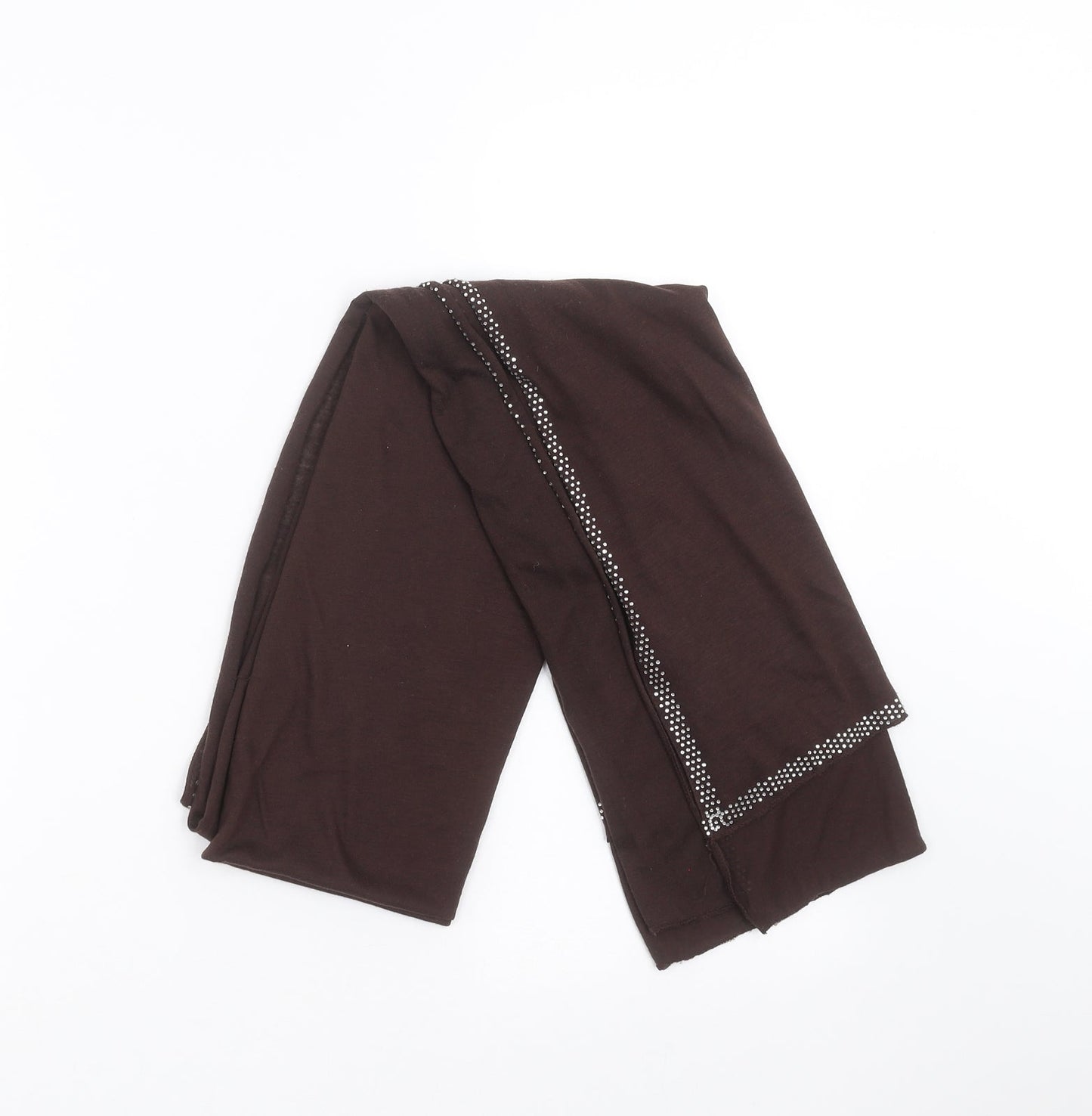Preworn Womens Brown Shawl/Wrap - Rhinestone detail