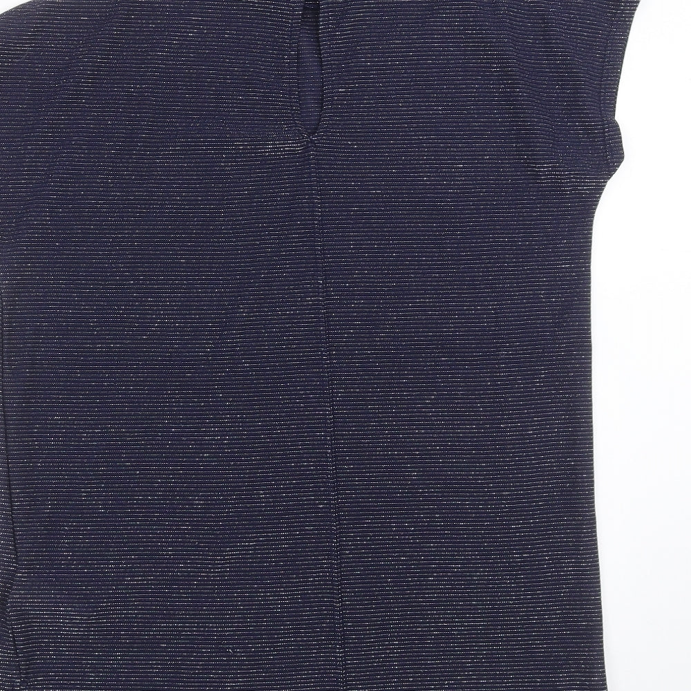 Womens UK Size 8 NEXT Blue Basic Blouse