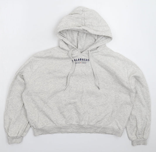 Additional front view of Divided women’s grey pullover hoodie, size L