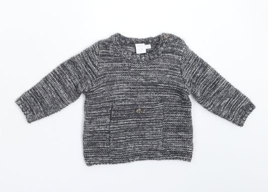 Mini Club Baby Grey Knit Pullover Jumper Size 3-6 Months