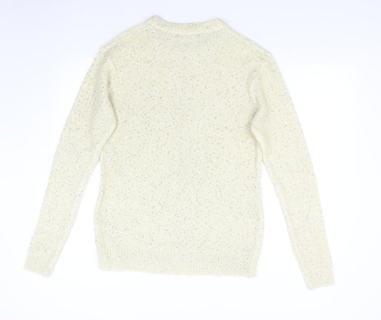 AKD-A-WEST Womens Beige Knit Pullover Jumper Size 14