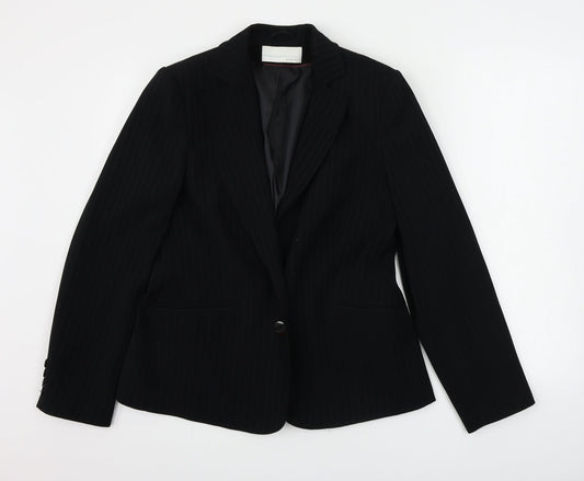 Womens UK Size 12 AMARANTO Regular Black Blazer