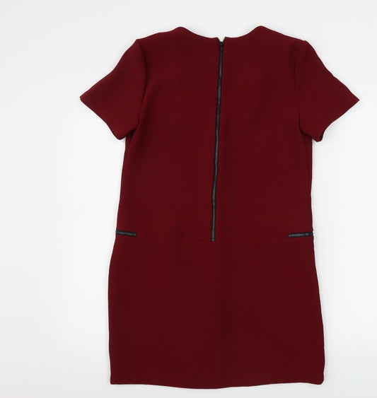 Topshop Womens Red A-Line Size 8
