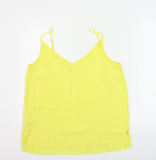 George Womens Yellow Basic Blouse Size 14