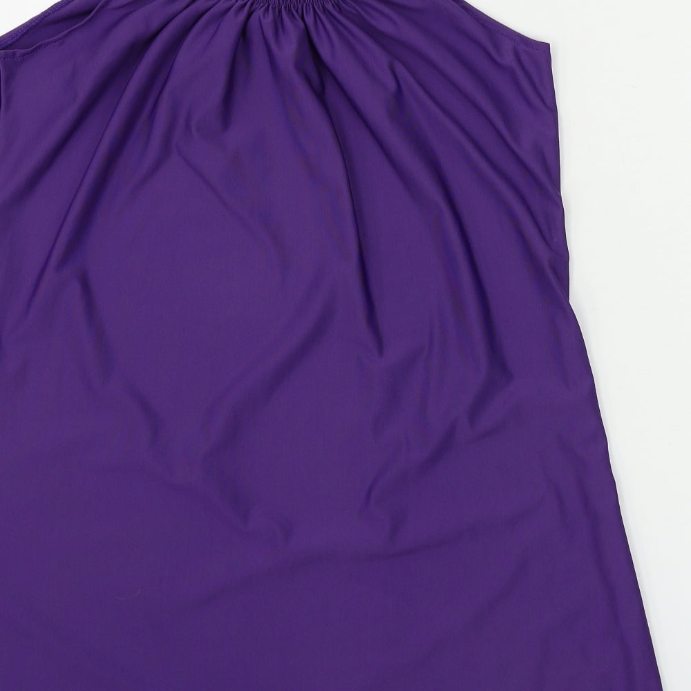 Womens UK Size S Preworn Purple Basic Blouse
