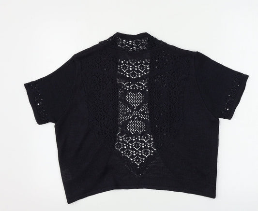 Womens UK Size 16 Soon Black Cardigan Jumper