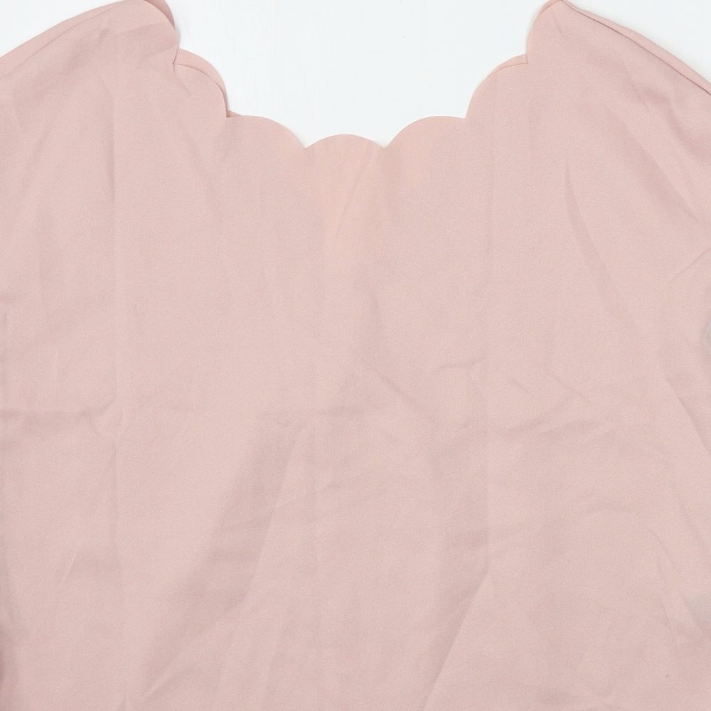 Womens UK Size XS SheIn Pink Basic Blouse