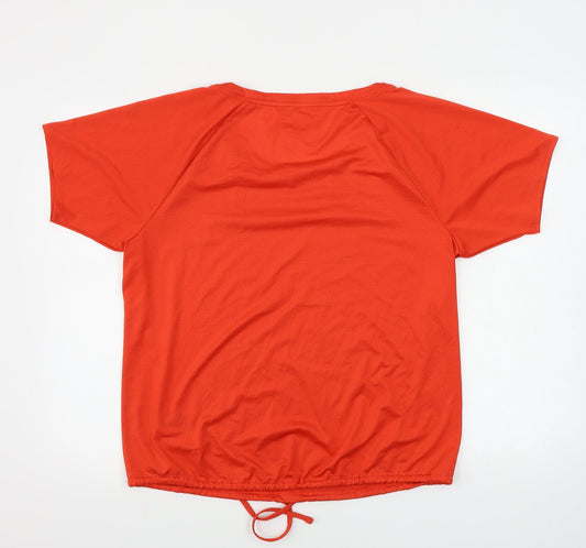 Womens UK Size 12 Marks and Spencer Red Basic T-Shirt