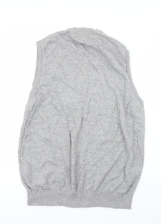 M&S Mens Grey Vest Jumper Size L