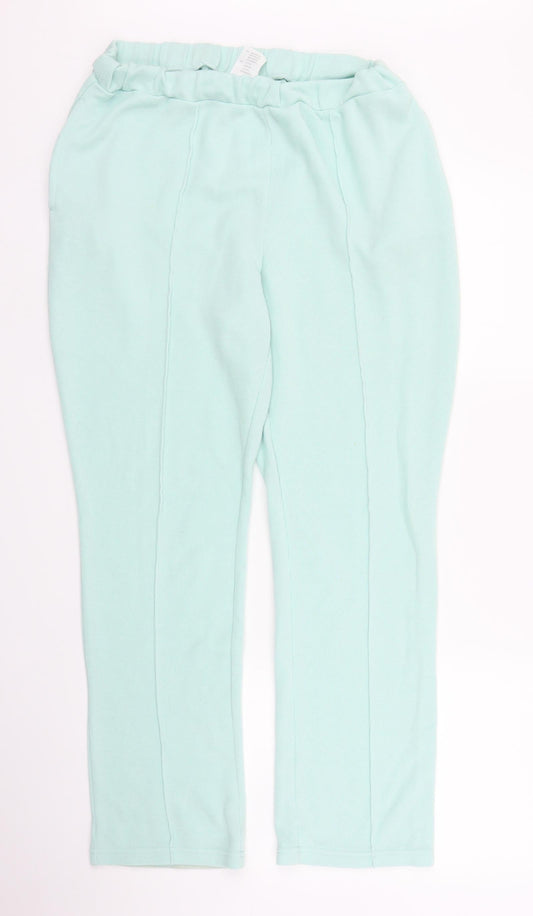 Womens UK Size 16 Damart Regular Fit Sweatpants Green Trousers