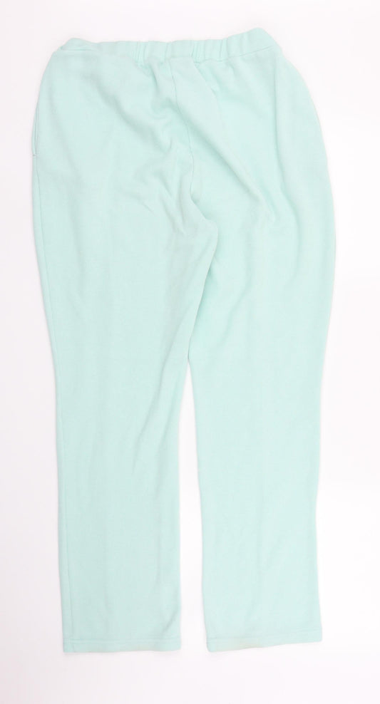 Womens UK Size 16 Damart Regular Fit Sweatpants Green Trousers