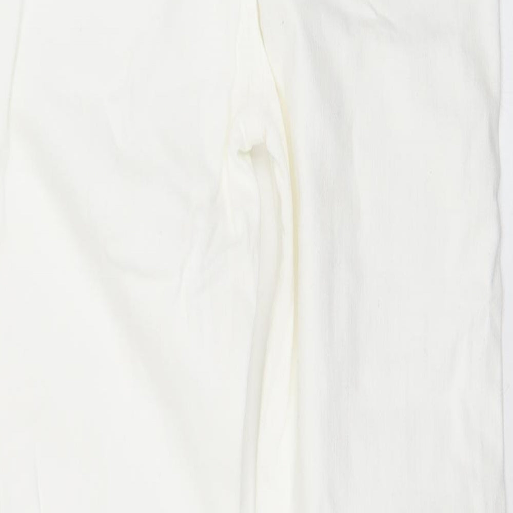 Bershka Womens White Skinny Jeans Size 6 L25.5 in