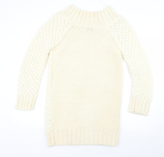 Womens UK Size 14 Miss Selfridge White Pullover Jumper