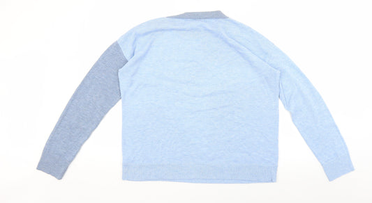 peyton primrose Womens Blue Pullover Jumper Size M