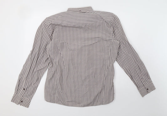 Tom Wolfe Mens Brown Check Polo Size XL