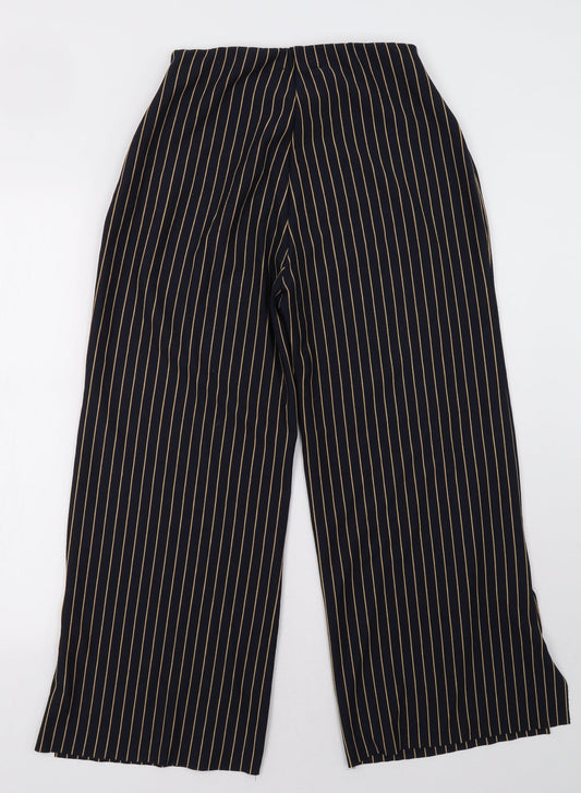 Womens UK Size 8 Zara Regular Fit Blue Trousers