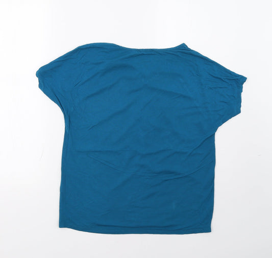 George Womens Blue Basic T-Shirt Size 8