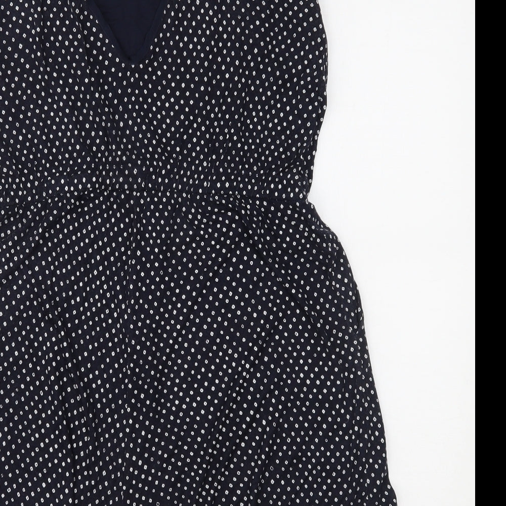 H&M Womens Blue Polka Dot Romper One-Piece Size L