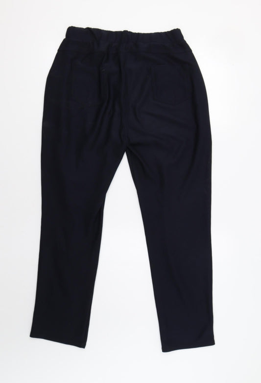 Womens UK Size XL Preworn Regular Fit Blue Trousers