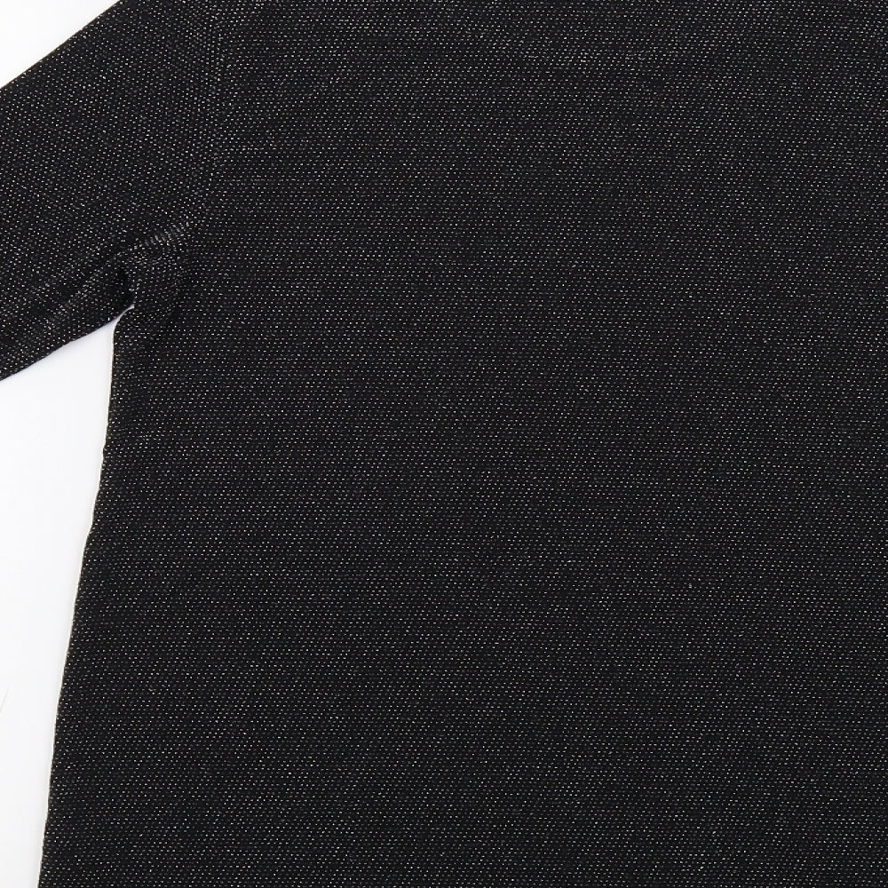 Womens UK Size L H&M Black Basic Blouse