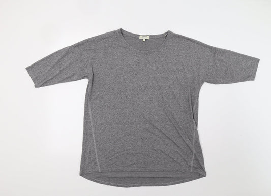 Womens UK Size M Papaya Grey Basic Blouse