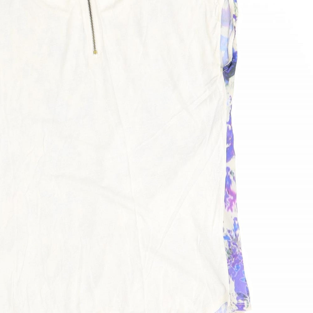 Womens UK Size 10 Warehouse Multicoloured Basic Blouse