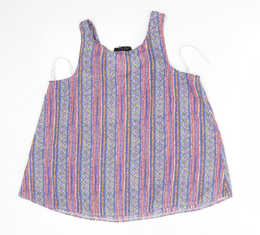 Womens UK Size 10 Atmosphere Multicoloured Basic Blouse