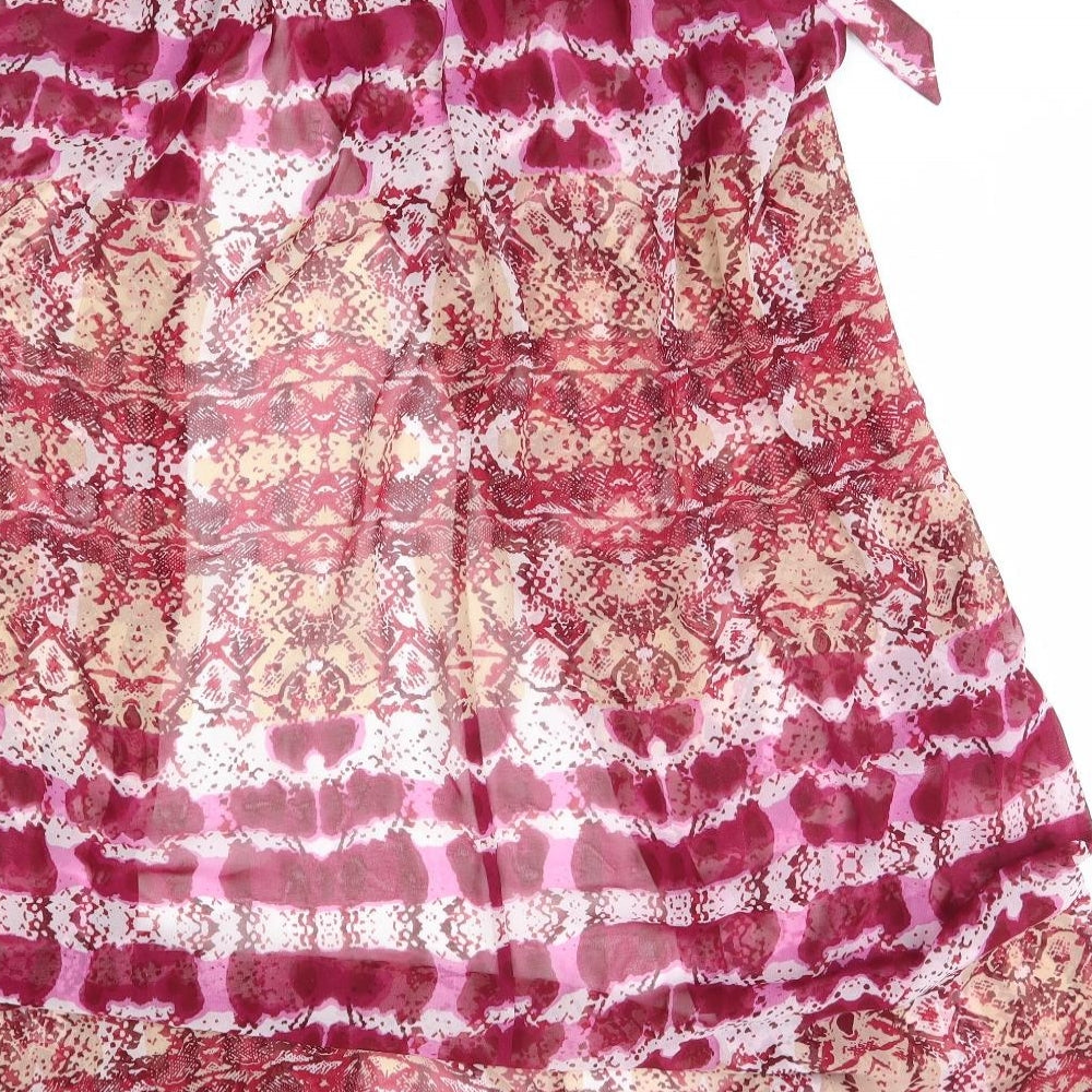 Womens UK Size 10 ASOS Pink Wrap Blouse