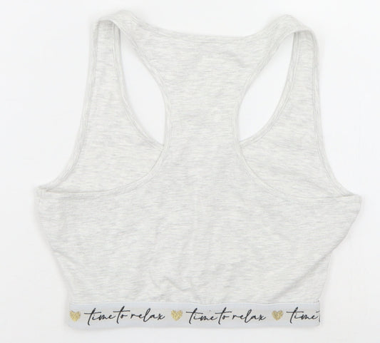 George Womens Grey Basic Tank Size 8