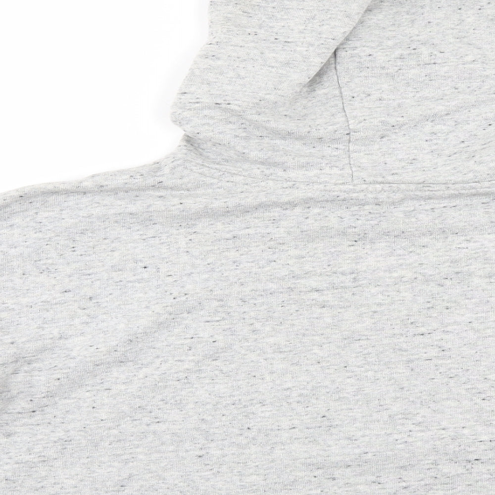 Brand and care label for Divided women’s grey pullover hoodie, size UK 14