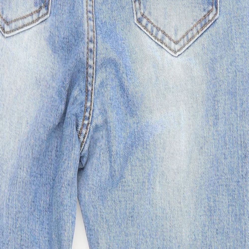 Womens UK Size 8 MOMOKROM Regular Fit Straight Blue Jeans