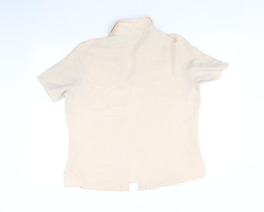 Womens UK Size 16 Marks and Spencer Beige Basic Button-Up