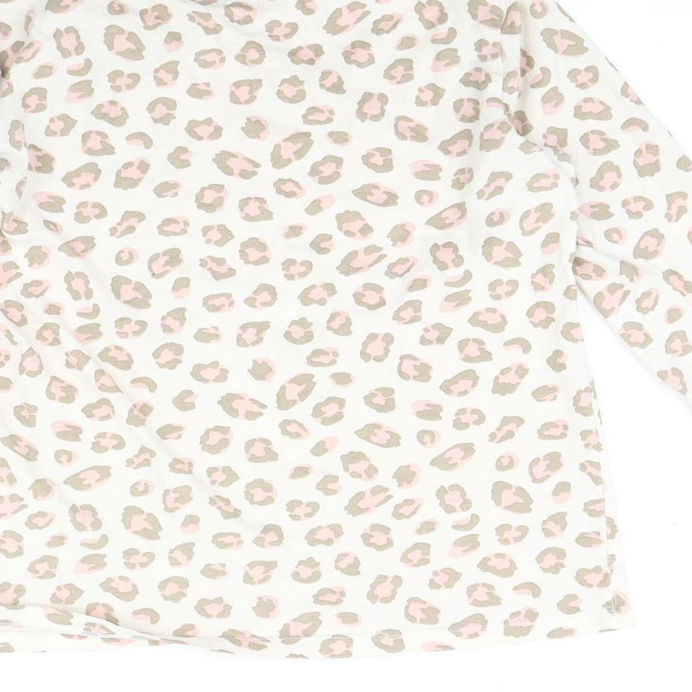 F&F Girls Pink Animal Print Top Pyjama Top Size 13 Years