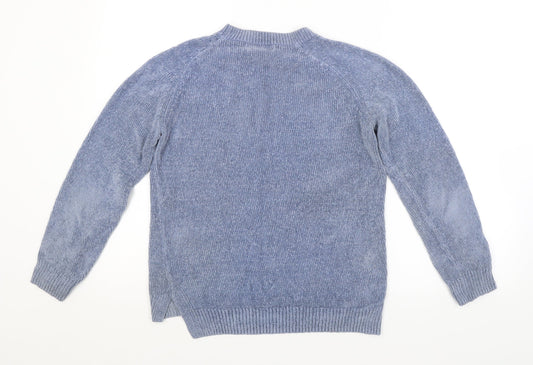 F&F Womens Blue Pullover Jumper Size 8