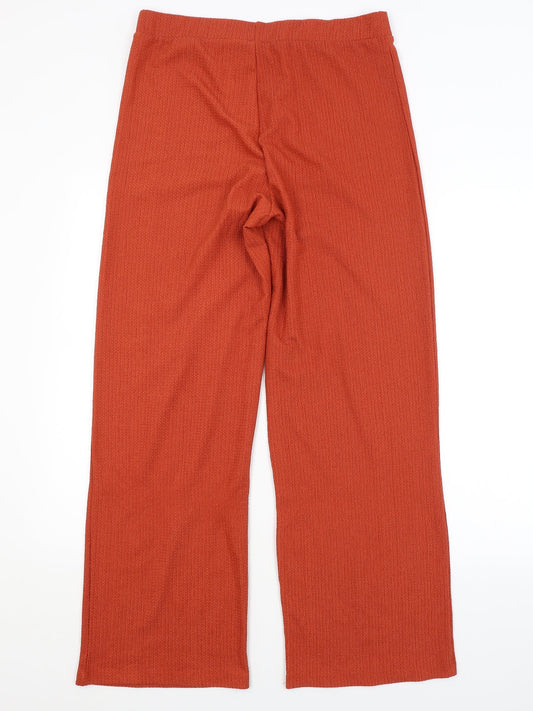 Womens UK Size 12 Papaya Regular Fit Red Trousers