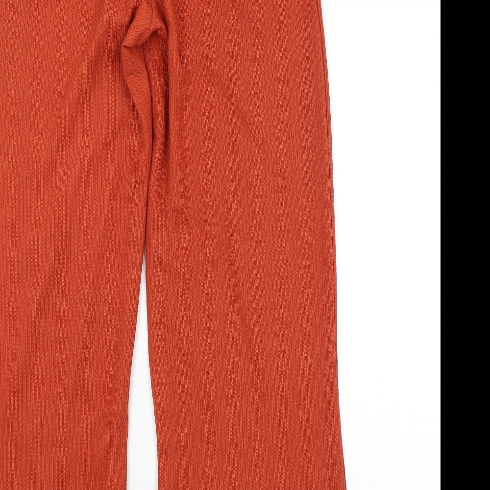 Womens UK Size 12 Papaya Regular Fit Red Trousers