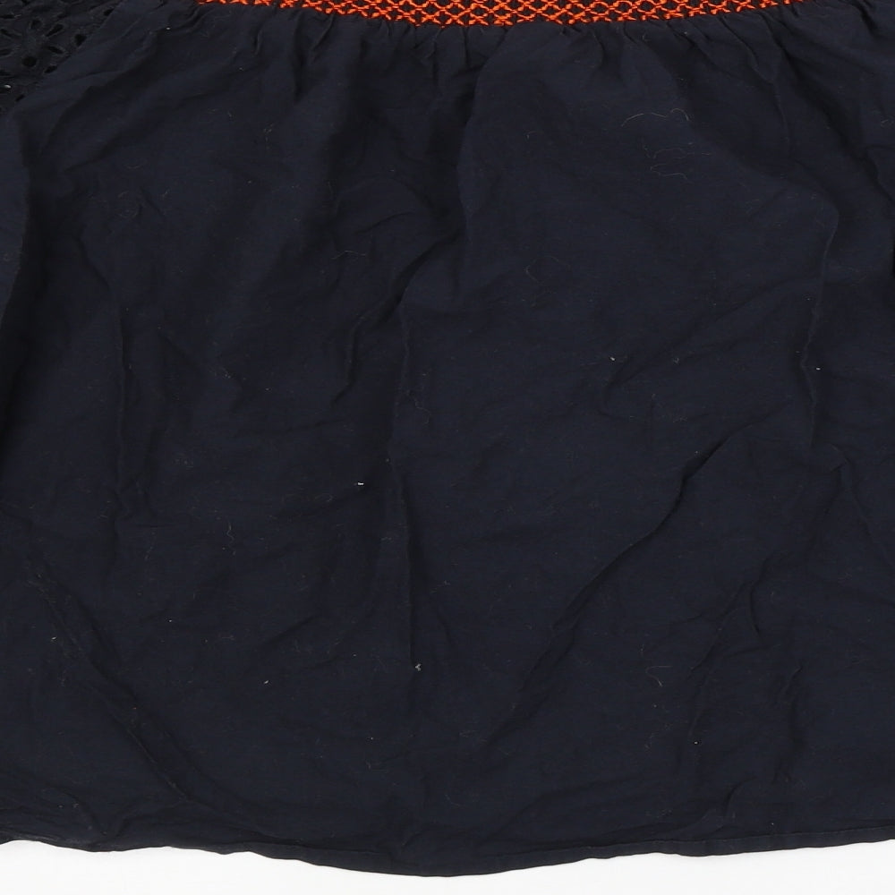 Papaya Womens Black Striped Basic Blouse Size 14