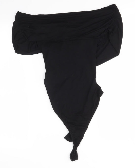 Boohoo Womens Black   Bodysuit One-Piece Size 12