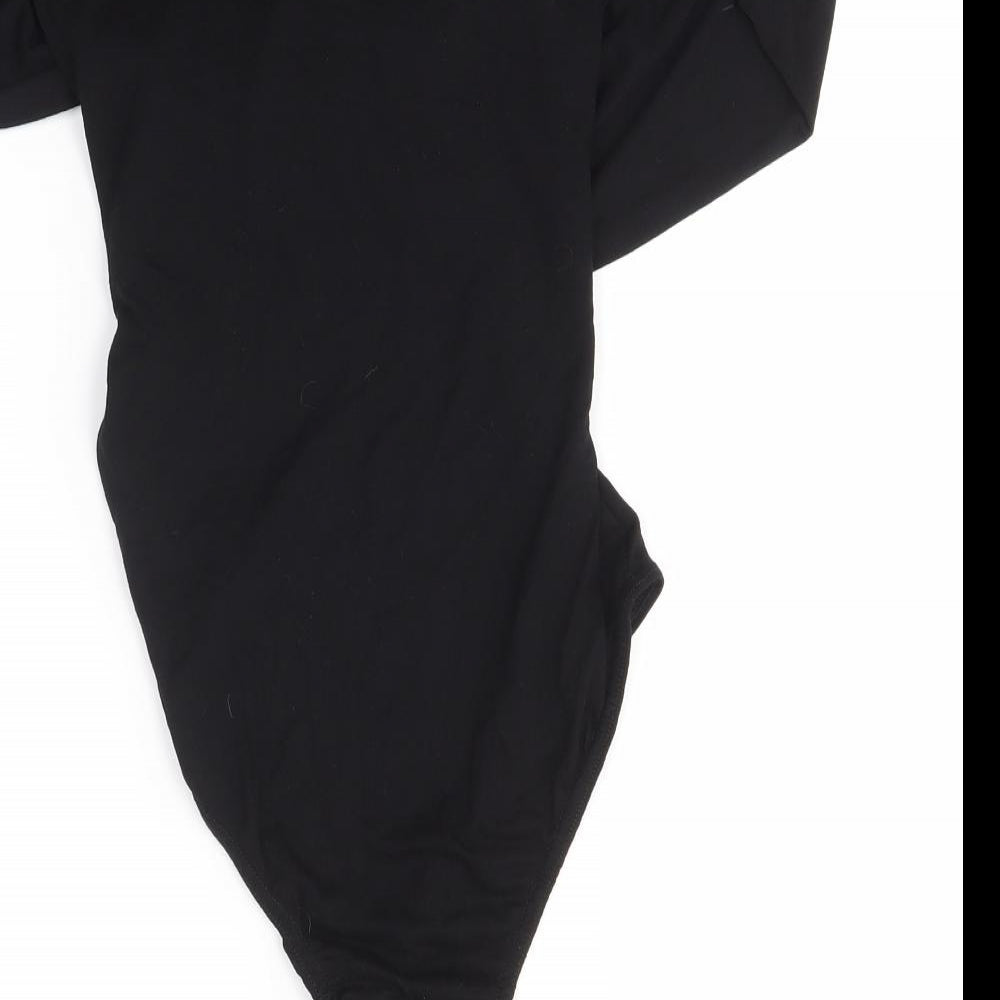 Boohoo Womens Black Bodysuit One-Piece Size 12