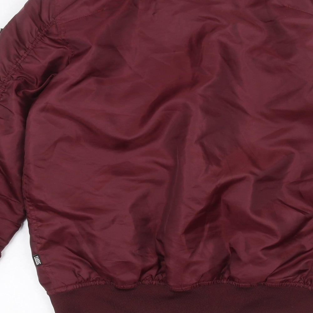 Fabric Womens Red Jacket Size S