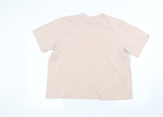 Womens UK Size L H&M Pink Basic T-Shirt